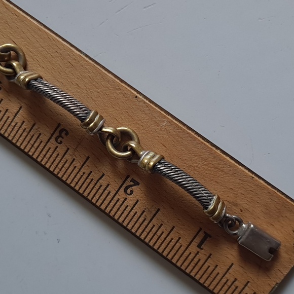 Vintage Mexico Sterling and Brass Necklace - Picture 7 of 7